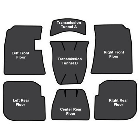 1960 Chevrolet Bel Air Sound Deadener EVA - 7 pc set