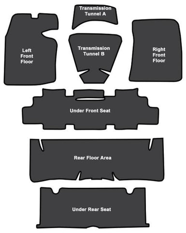 1964-67 Buick Skylark Sound Deadener 7pc EVA