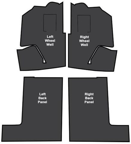 1968-75 Chevrolet Corvette Coupe Sound Deadener Rear 4pc Mastic with Pad