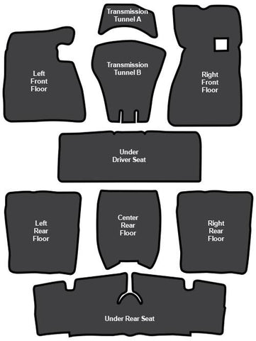 1965-70 Pontiac Catalina Sound Deadener 9pc EVA