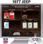 1977 Jeep Shop Manual, Service Bulletins, Parts Book & Sales Brochure on CD