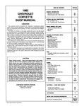 1982 Chevrolet Corvette Shop Manual