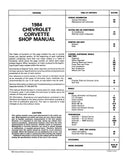 1984 Chevrolet Corvette Shop Manual