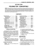 1991 Chevrolet Corvette Service Manual (Chassis & Body) - Includes Update Supplement