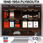 1946-1954 Plymouth Shop Manuals, Sales Literature & Parts Books on CD