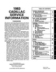 1983 Cadillac Shop Manual