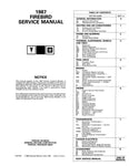 1987 Pontiac Firebird Service Manual