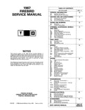 1987 Pontiac Firebird Service Manual