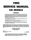 1992 Chevrolet C / K Models Truck Service Manual