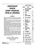 1948-1952 Chevy Truck Shop Manual