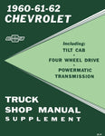 1960-61-62 Chevrolet Truck Shop Manual Supplement