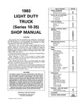 1983 Chevy LD Truck 10-30 Series Shop Manual