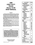 1985 Chevy LD Truck 10-30 Series Shop Manual