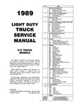 1989 Chevy C-K Pick-Up Truck Service Manual