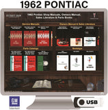 1962 Pontiac Shop Manuals, Owner Manuals, Sales Literature & Parts Books on USB