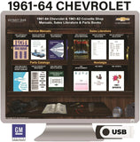 1961-1964 Chevrolet 1961-1962 Corvette Shop Manuals, Sales & Parts Books on USB