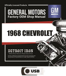 1968 Chevrolet Shop Manuals, Sales Literature & Parts Books on USB