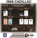 1966 Cadillac Shop Manuals, Sales Literature & Parts Books on USB