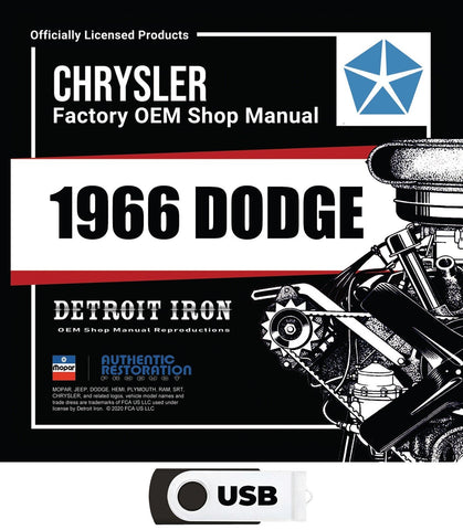 1966 Dodge Shop Manuals, Sales Data & Parts Catalog on USB