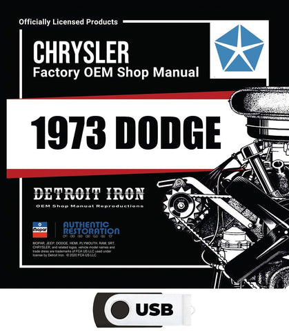 1973 Dodge Shop Manuals & Sales Literature on USB