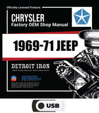 1969-1971 Jeep Shop Manuals & Sales Brochures on USB