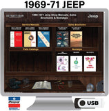 1969-1971 Jeep Shop Manuals & Sales Brochures on USB