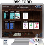 1959 Ford Shop Manuals, Sales Data & Parts Books on USB