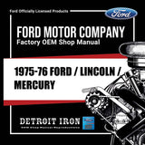 1975-1976 Ford Lincoln Mercury Shop Manuals Sales Wiring Diagrams / Specs on USB