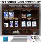 1979 Ford Lincoln Mercury Shop Manuals, Sales & Wiring Diagrams / Specs on USB