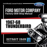 1967-1968 Thunderbird Shop Manuals, Sales Literature & Parts Books on CD