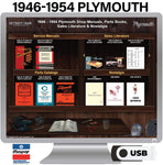 1946-1954 Plymouth Shop Manuals, Sales Literature & Parts Books on USB