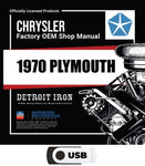 1970 Plymouth Shop Manual, Sales Data & Parts Book on USB