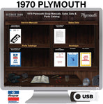 1970 Plymouth Shop Manual, Sales Data & Parts Book on USB