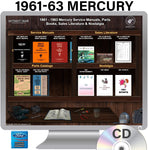 1961-1963 Mercury Service Manuals, Sales Literature & Parts Books on CD