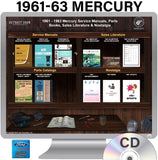 1961-1963 Mercury Service Manuals, Sales Literature & Parts Books on CD