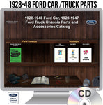 1928-1948 Ford Car / 1928-1947 Ford Truck Chassis Parts & Accessories Book on CD