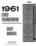 1961 Ford Thunderbird Shop Manual