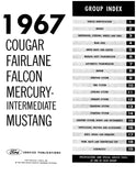 1967 Ford Mustang / Cougar / Falcon / Fairlane Shop Manual