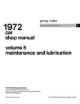 1972 Ford Car Shop Manual 5 Volumes (Licensed Reprint)