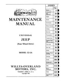 1945 - 1949 Jeep Willys CJ-2A Maintenance Manual