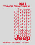 1981 Jeep Shop Manual - Includes 11x24 Wiring Diagrams