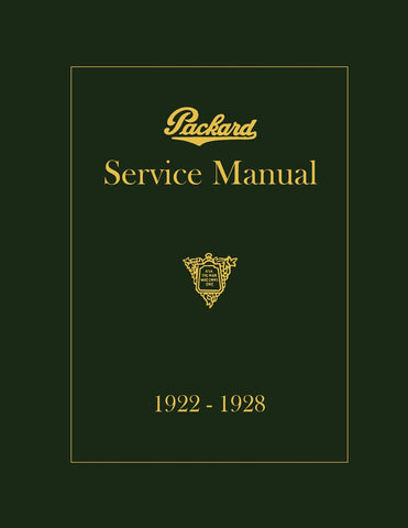 1922 - 1928 Packard Shop Manual