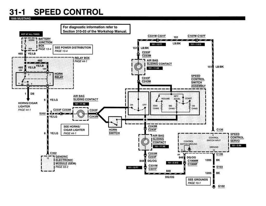 1999 Ford Mustang Wiring Diagrams – Jackson Automotive Products