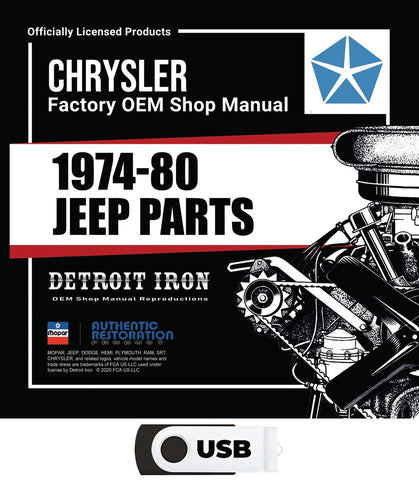 1974-1980 Jeep Parts Catalog F-74080 R2 on USB