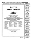 1929 - 1949 Chevrolet Master Parts (Six-Cylinder Models) Catalog