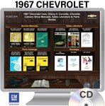 1967 Chevrolet Shop Manuals, Sales Literature & Parts Books on CD