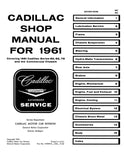 1961 Cadillac Shop Manual