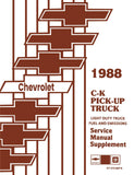 1988 Chevy C-K Pick-Up Fuel & Emissions Service Manual Supplement