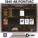 1941-1948 Pontiac Shop Manuals, Sales Data & Parts Books on USB