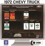 1972 Chevrolet Truck Shop Manuals, Sales Brochure & Parts Books on USB